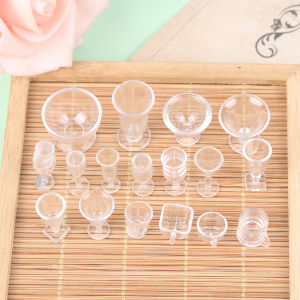 [Childhood MS] 17 đĩa cái/lốc Bộ bát đĩa Bộ đồ ăn Nhà Búp bê đồ chơi thu nhỏ đồ ăn