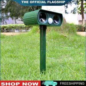 [ZENLEA6]Waterproof Solar Animal Repeller Ultrasonic Pest Control Device for Garden and Home Use
