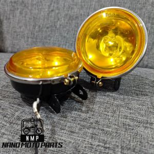 Lampu Tembak Kabut Bulat Kuning Lampu Sorot Foglamp Kabut Universal Motor Mobil