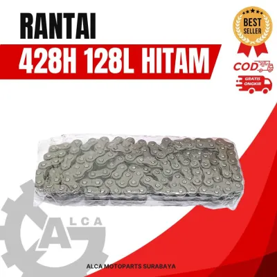 RANTAI MOTOR HITAM 428H 100 104 106 108 110 112 114 120 124 128 130 132 136 140