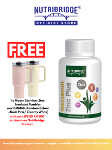 Nutribridge Bectamin Zinc | Immune Support Supplement | Daily Health Wellness Formula | 60 Tablets | Halal