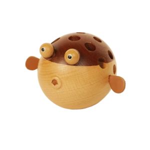 CUNXIN Pen Insert Puffer Fish Pen Holder Table Decoration Smooth Surface Pen Container Creative Wooden Pencil Stand For Children