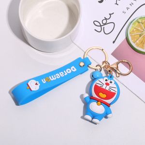 Doraemon Keychain Cute Doll Pendant Anime Figures Robot Cat Kawaii Fashion Keychain Bag Keyring Pendant Birthday Gifts