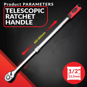 1/2" 615mm 600mm CR-V Long Socket Torque Big Ratchet Wrench Telescopic Automotive Heavy Duty Tool Wrench Extender