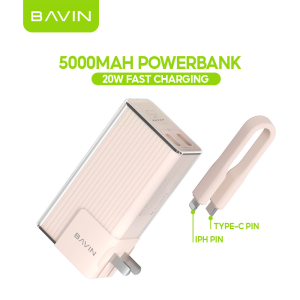 BAVIN PC1100 10000mAh / PC1101 5000mAh PD 20W Fast Charging 2-in-1 Powerbank w/ Built-in Plug