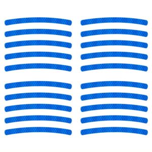 YIDIA ทั่วไปทั่วไปทั่วไป ขับรถกลางคืน อุปกรณ์เสริมรถยนต์ ดุมล้อรถยนต์ เทปขอบยาง แถบตกแต่ง สติกเกอร์เตือนความปลอดภัย สติกเกอร์สะท้อนแสงสำหรับดุมล้อรถยนต์ สติกเกอร์ล้อรถจักรยานยนต์ แถบสะท้อนแสงขอบยาง