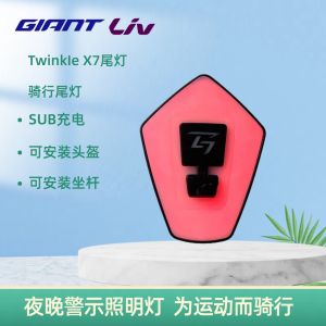 Giant Twinkle X7 Bike Taillight 220mAh Micro-USB Rechargeable Cycling Rear Light Helmet & Seat Post Mount High Visibility Warning Lamp.
