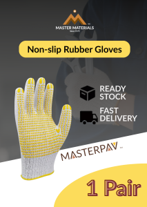 MASTERPAV Hand Glove Non-Slip /Rubber Gloves (1PAIR)