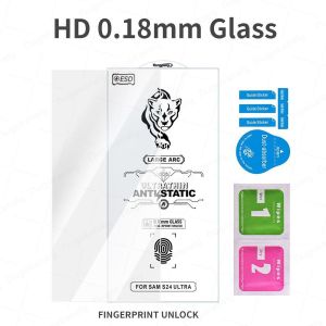 Fingerprint Unlock -Ultra Thin 0.18mm Tempered Glass for Samsung Galaxy S25 Ultra S24 Ultra S23 S22 + S21 Plus HD Privacy Screen Protector Film
