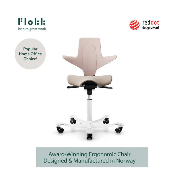 HAG Capisco Puls 8020 Ergonomic Office Chair by Flokk Pink