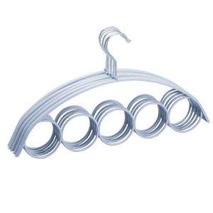 LIANG แร็ค แสดง ห่อ ไม้แขวนเนคไท ผ้าคลุมไหล่ 5 หลุม ผู้ถือสล็อตเชือกแหวน ที่แขวนเก็บของ ที่ใส่ออแกไนเซอร์ ตะขอ