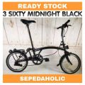 Sepeda Lipat TRIFOLD 3 SIXTY 3SIXTY MIDNIGHT BLACK 3 SPEED 16 Inch ORIGINAL Garansi Resmi 5 Tahun. 