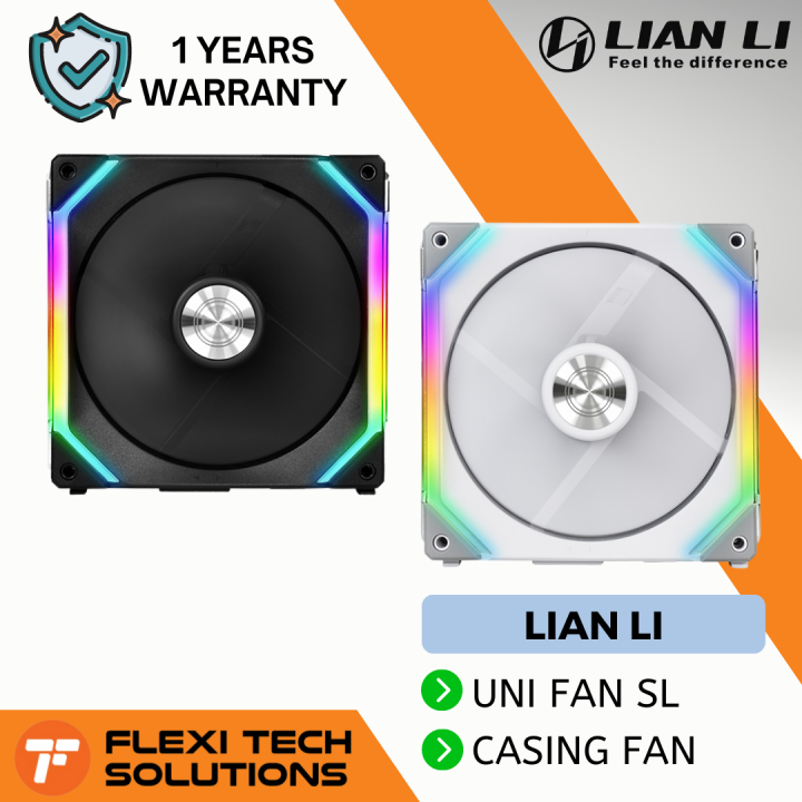 Flexi Tech LIAN LI UNI Fan SL140 140MM Black & White ARGB PC Desktop ...