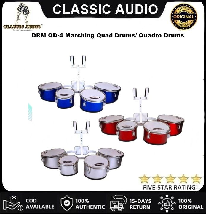 DRM QD-4 Marching Quad Drums/ Quadro Drums CLASSIC AUDIO (ORIGINAL ...