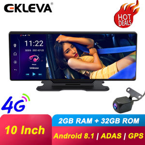 EKLEVA Car DVR 10.26 Inch Android 13 Dashboard Rear Camera GPS Navigation ADAS 4G Wifi Bluetooth Auto Dashcam Video Recorder Remote Monitor