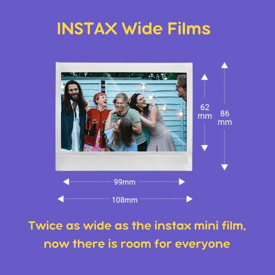 Fujifilm Instax Wide Black Film for 10 Sheets Single Pack for