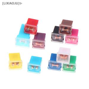 [LIXIAOJU] 5pcs Mini Square Fuse 20A 30A 40A 50A 60A 70A 80A 90A Set Automotive Car Fuse With Plastic Box Assortment Auto Fuse