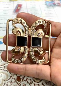 Đầu khóa dây nịch 5cm phối đen