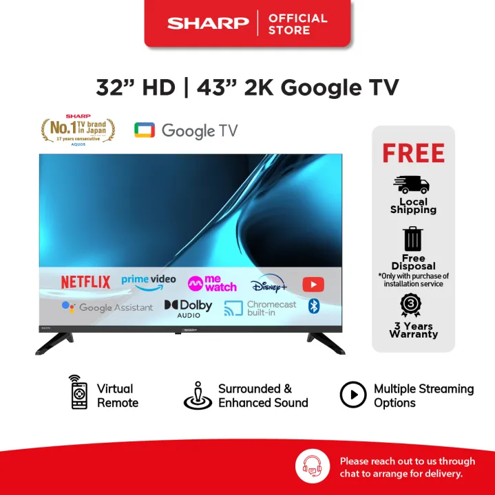 SHARP AQUOS GoogleTV 32型 32″ HD SHARP Google TV™ | 32GF2265E - Sharp Consumer