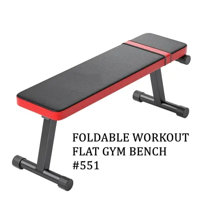 Foldable Multi Purpose Home Gym Bench/ Flat Workout Bench