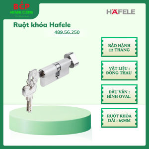 Hafele 489.56.250 Ruột Khóa – Chất Liệu Đồng Thau – Một Đầu Chìa Một Đầu Vặn – Chính Hãng Bền Bỉ - CHB