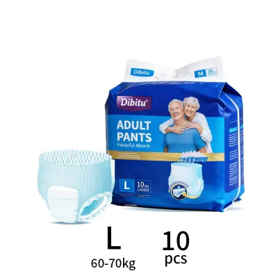 Adult diapers dry comfortable and breathable 10 pieces AIKERRSU diaper pants size L XL