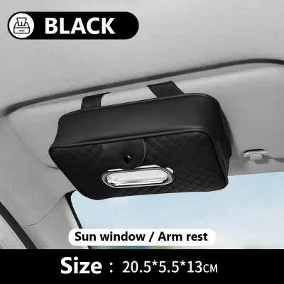 New Car Sun Visor Leather Tissue Holder Mask Holder Car Sun Visor Holder Clip Tissue