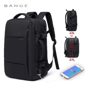 BANGE BG1908(37L) Expandable Laptop Bag 15.6 inch Backpack TravelBag for Men Business Large Capacity