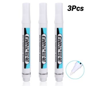 WH 3Pcs White Permanent Paint Marker Pen for Wood Plastic Glass Stone Metal Canvas Graffiti Pens Art Painting Stationery