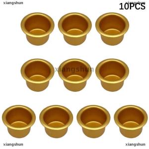 [COD] xiangshun 10 cái Mini nến tròn cốc vàng bạc Tự làm nến Khay làm hộp đựng phụ kiện nhôm trang trí tiệc gia đình