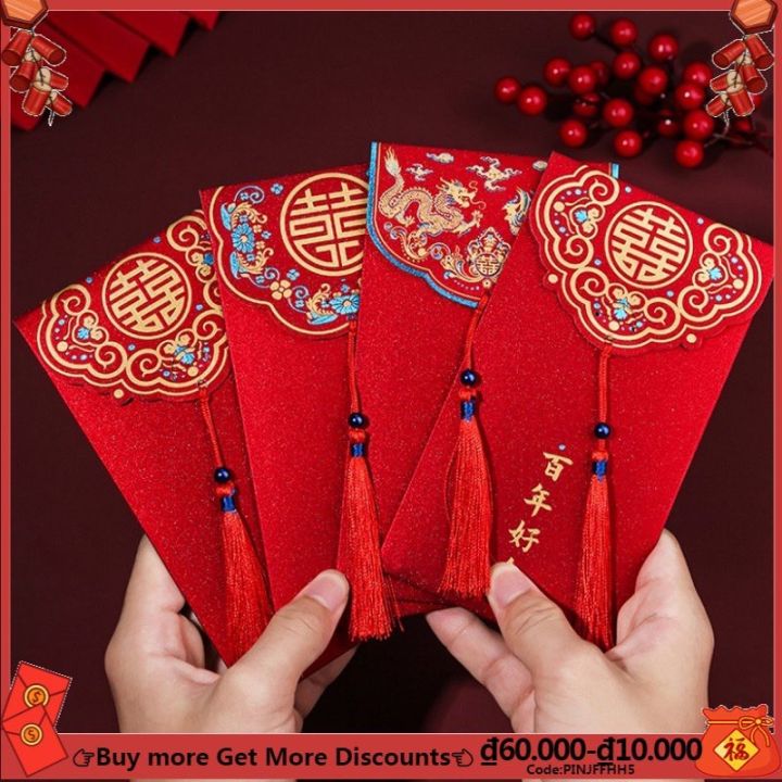 Bao lì xì đỏ tết, Bao lì xì đám cưới hỏi chúc mừng năm mới Quý Mão 2023 ...
