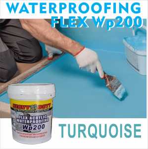 TURQUOISE (5L) 💦 Waterproof Heavy Duty ( wp200 ) Leak Seal Repair Paint Cracks Repair Leak Sealer leakage hd WEATHER / 5KG