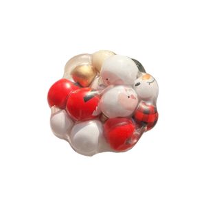 ZSDN MALL TPR Christmas Squeeze Toys Kneading Slow Rebound Noisy Ball Pinch Toy Cute Handmade Cartoon Fidget Toy Children