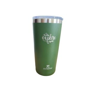 Ly giữ nhiệt 600ml inox 304 Zonorm cao cấp Nắp trượt chông tràn Sơn nhám chống trầy Tặng kèm túi xách ống hút