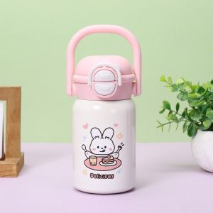 W0AGZ4J2 400ml Vacuum Cup 316 Stainless Steel Cute Cartoon Insulated Cup  Durable Thermal Mug for Student Children