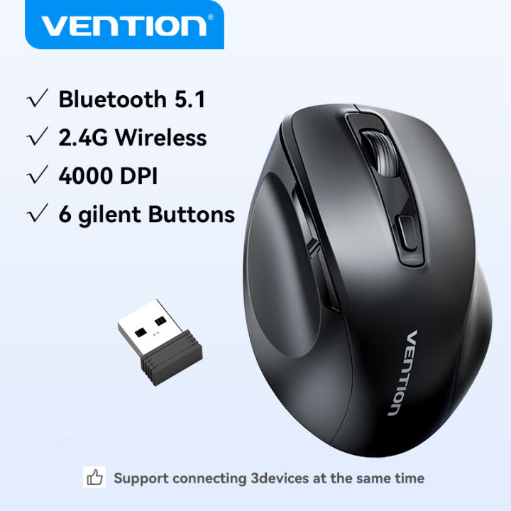 Vention Wireless Mouse 2.4GHz with USB Mini Receiver 5 Level DPI ...