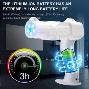 ปืนฆ่าเชื้อโรค LED ปืนฆ่าเชื้อนาโนแบบชาร์จได้ เครื่องพ่นแอลกอฮอล์ ปืนฉีดแอลกอฮอล์แบบชาร์จไฟได้