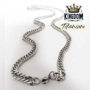 KINGDOM JEWELLRY Kalung Rantai pria Titanium Silver anti karat dan Anti luntur Kalung pria terbaru dan terlaris.kalung pria keren