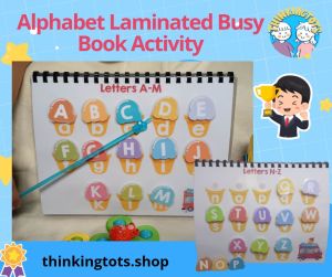 Alphabet Matching Busy Book Laminated Activity Sheet