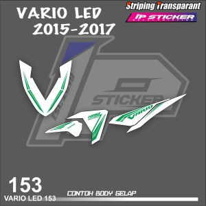 VARIO 125/150 LED 2015-2017 (COD) STIKER STRIPING MOTOR HONDA VARIO LED - STIKER LIST GRAFIK SIMPLE WARNA VARIASI DESAIN RACING HOLOGRAM DAN TRANSPARAN BISA COD KODE 153