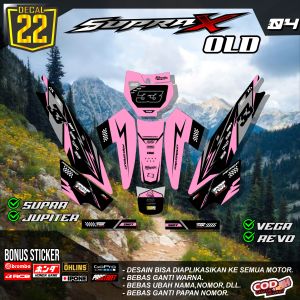 (COD) Sticker Striping SUPRAX OLD MOTOR RBT BEBEK MODIF SUPERMOTO terbaru Desain Grafis 04