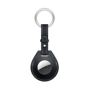 FLOVEME AirTag Case Leather Key Ring Baseus for AirTags Keychain Tracker Device Protect Sleeve Protector Bumper