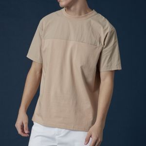 TWENTYSECOND เสื้อยืดแขนสั้น ผ้าไนลอน รุ่น Nylon Utility Tee - กากี / Khaki (Relaxed Fit)