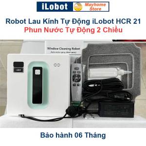Robot Lau Kính Tự Động Phun Nước Siêu Âm iLobot HCR 21 Lau Kính Có Khung & Không Có Khung Siêu Mỏng 68 mm Kết Nối App