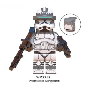 Clone Trooper Boost Wolfpack AT-RT Driver Commander Space Wars Mini Action Building Blocks Kids Figure Toys WM6128