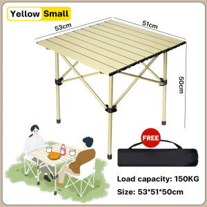 【CEMAL】Lightweight Portable Telescopic Camping Table with 4 Chairs Set - Durable Outdoor Picnic BBQ Dining Table