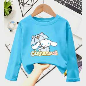Atasan Kaos Anak Perempuan Lengan Panjang CINNAMOROLL Untuk Usia 1-12 Thn