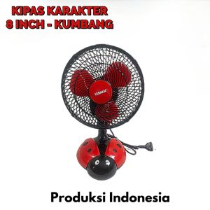 Kipas Angin Meja 8 Inch Dinding Desk Fan Mini Wall Fan Gantung Tembok - Doraemon - Hello kitty - Kumbang