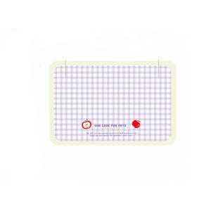 SKYJS หนัง PU แผ่นรองจานกันหกสำหรับสัตว์เลี้ยง ไม่ซึมน้ำ ทนทานต่อน้ำมัน แผ่นรองชามแมว ทำความสะอาดง่าย ป้องกันการลื่น แผ่นรองให้อาหารสัตว์เลี้ยง ป้องกันการรั่วไหลของอาหารและน้ำ