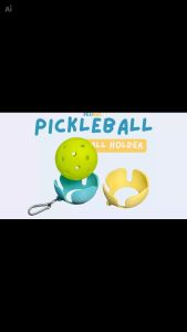 Pickleball Ball Holder Carabiner Keychain by Resuri Designs Dink Pickleball